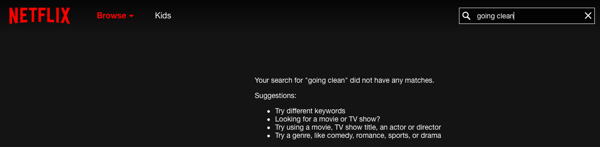 searching for going clean